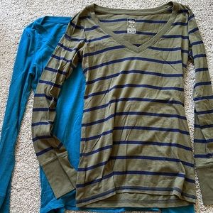 Two Long Sleeve V Neck Mossimo Casual Tee long sleeve shirts